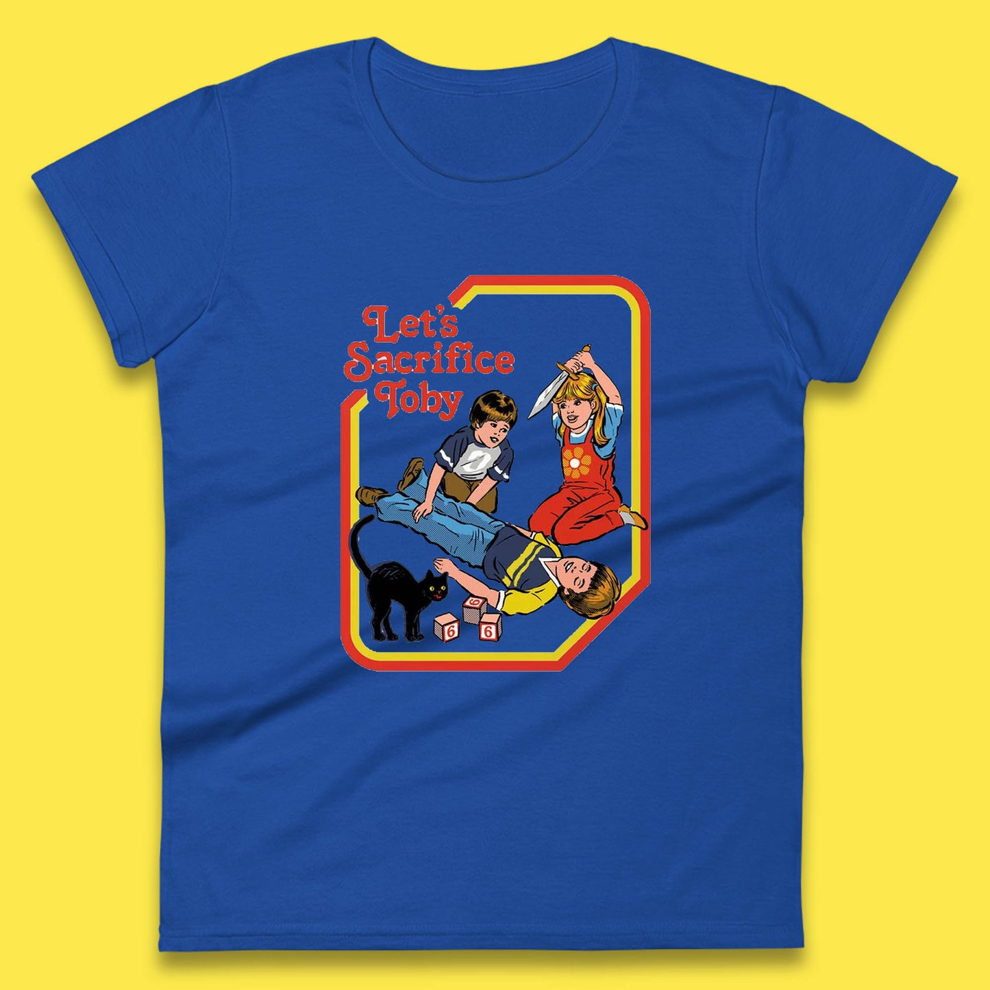 Let's Sacrifice Toby Creepy Incantation Halloween Funny Meme Dark Humor Womens Tee Top