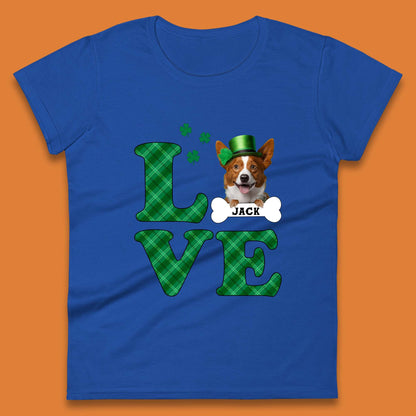 Personalised Love St. Patrick's Dog Womens T-Shirt