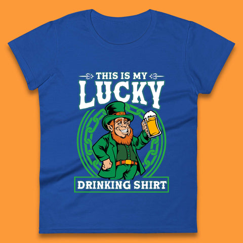 This Is My Lucky Drinking Shirt Irish Womens T-Shirt