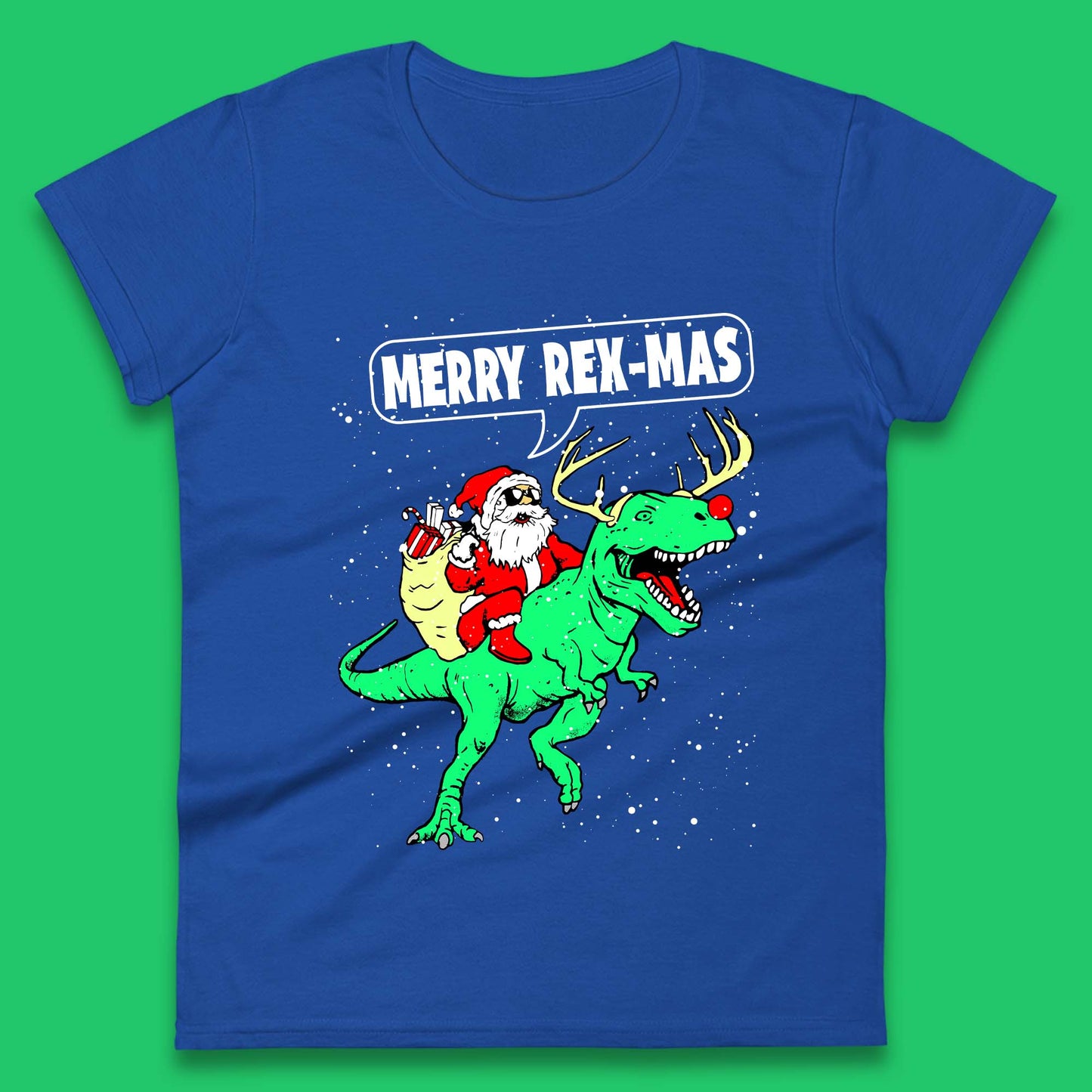 Merry Rex-Mas Christmas Womens T-Shirt