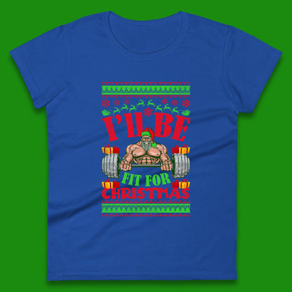 christmas workout womens t shirt