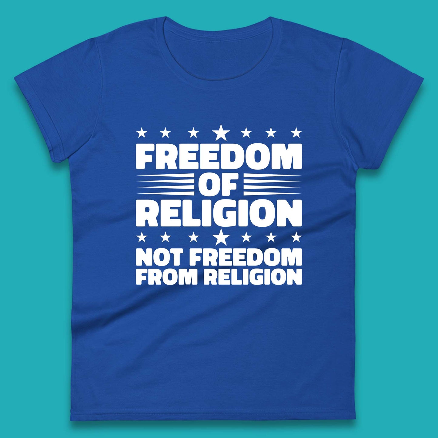 Freedom Of Religion Not Freedom From Religion Separation Of Church Of State Anti-Fascist Womens Tee Top