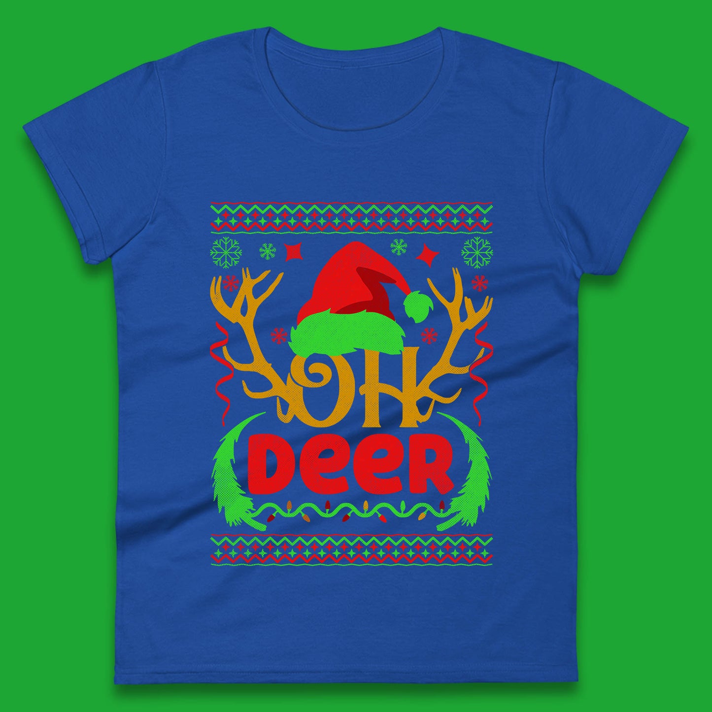 deer antlers christmas womens t shirt