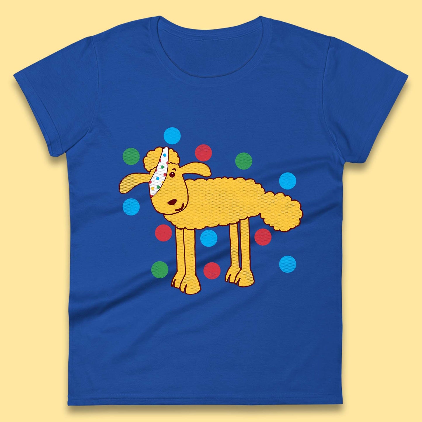 Spotty Pudsey Sheep Children In Need Dotty Spot Charity Raising Pudsey Sheep Womens Tee Top