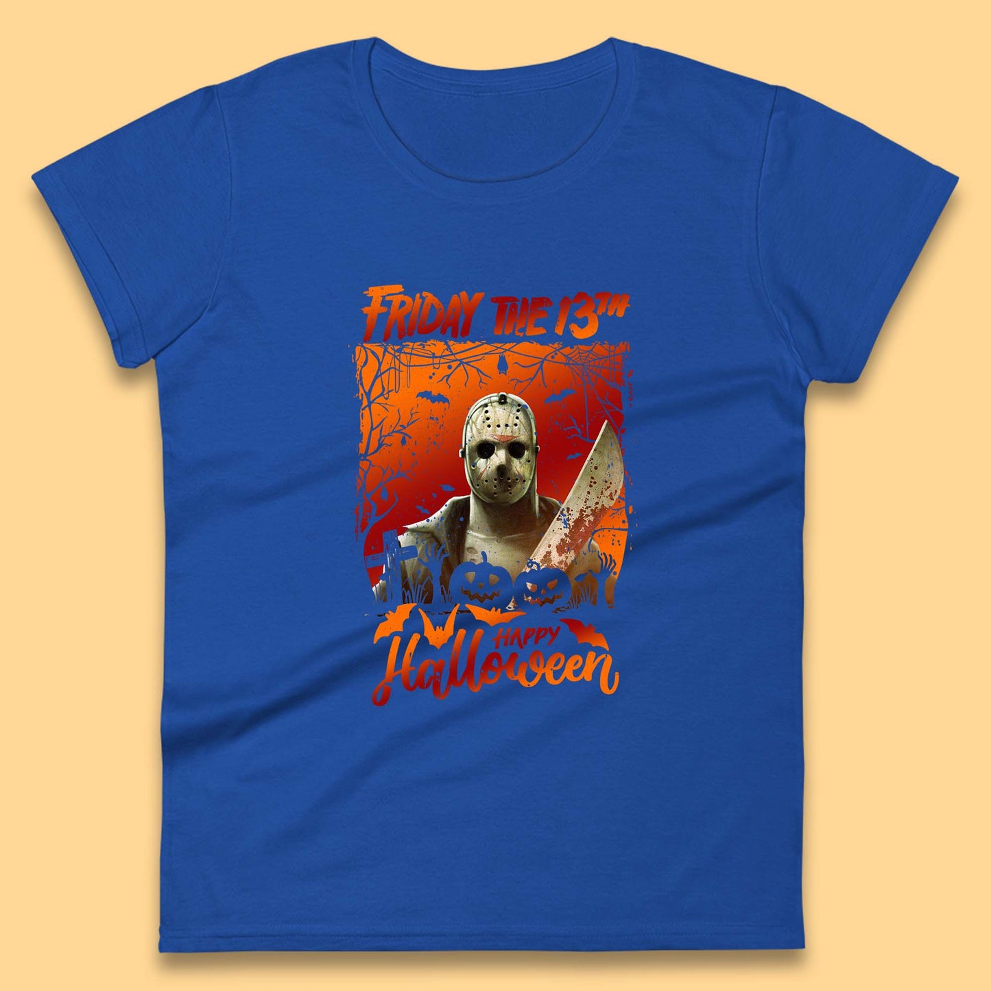Friday The 13th Happy Halloween Jason Voorhees Halloween Horror Movie Character Womens Tee Top