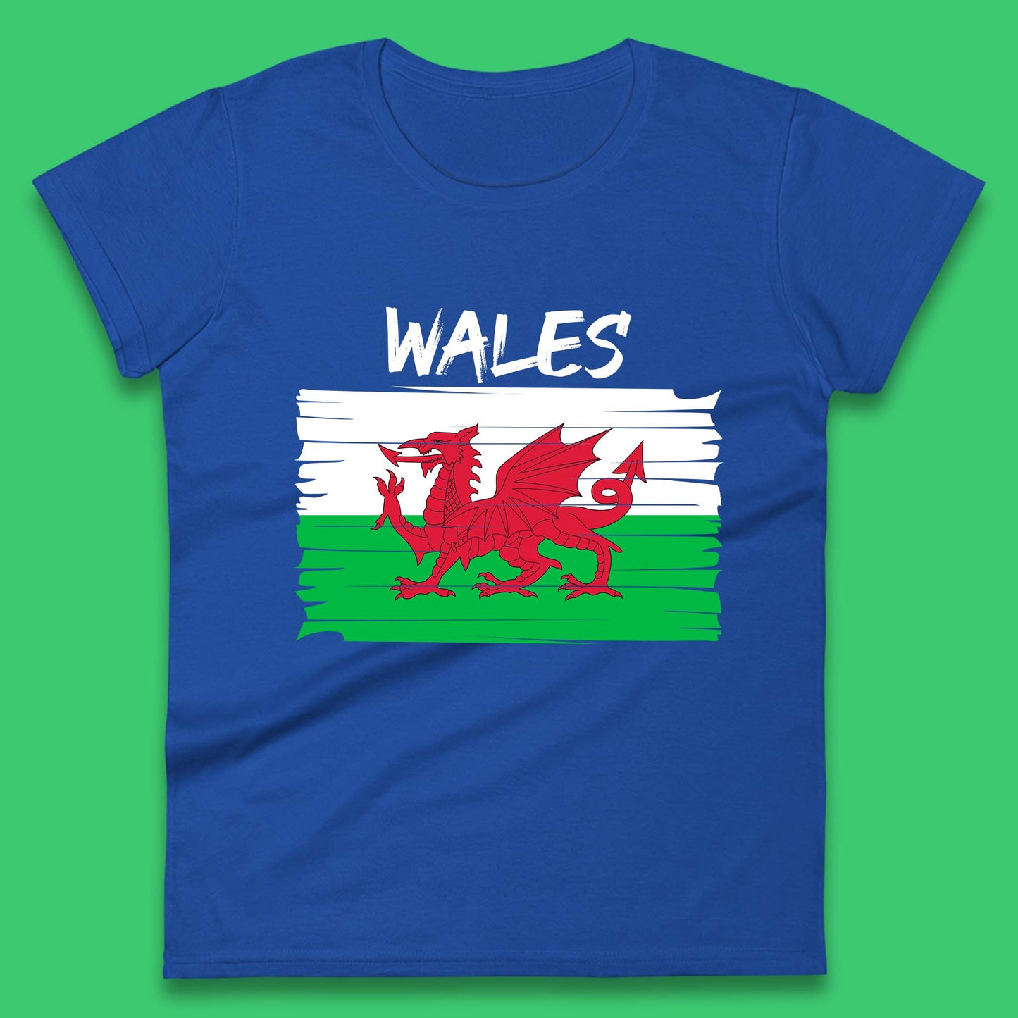 Welsh Dragon Flag Of Wales Saint Welsh Sant Dewi St. David's Day Dragon Flag Womens Tee Top