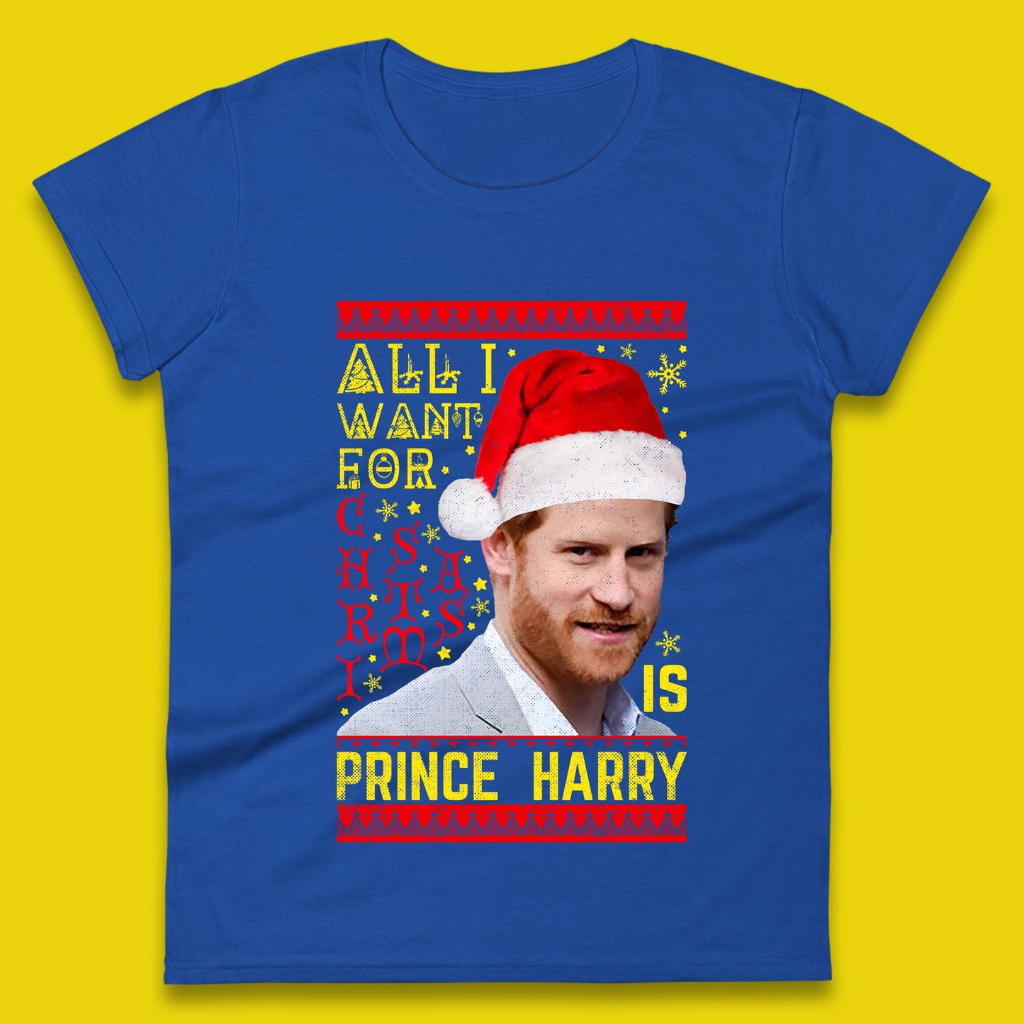 Prince Harry Christmas Womens T-Shirt