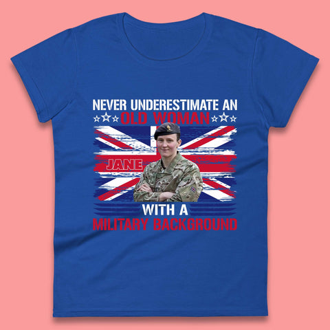 Personalised Never Underestimate An Old Woman T-Shirt
