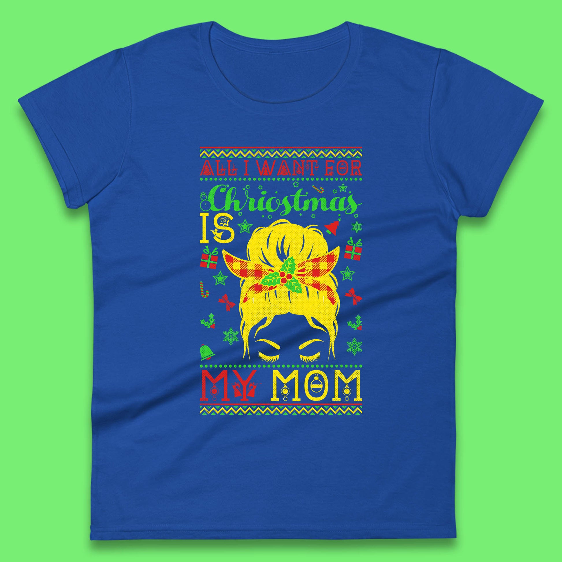 mom christmas womens t shirt