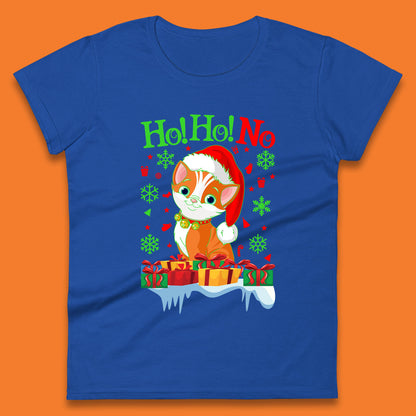 ho ho no christmas cat tee