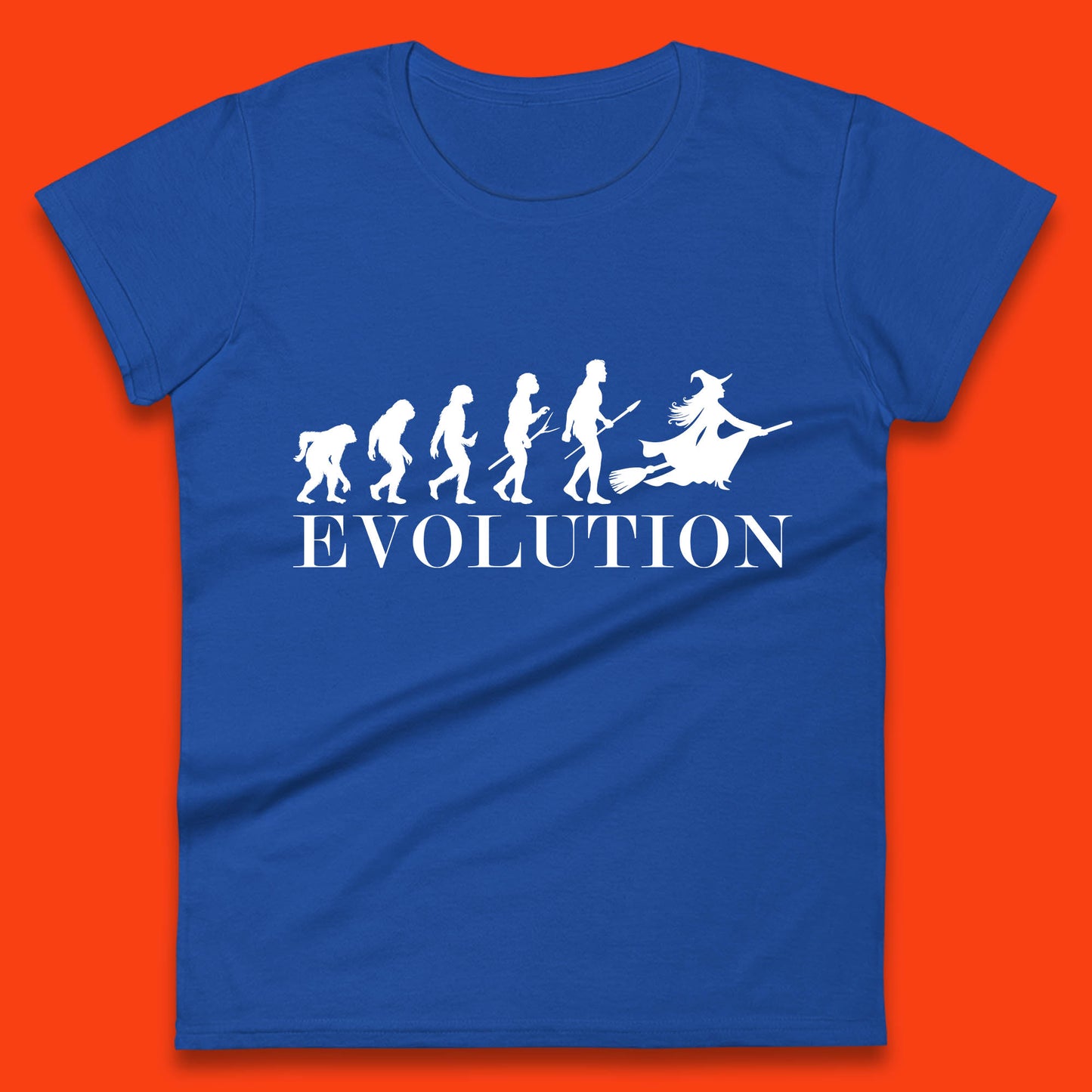 Witch Evolution Halloween Scary Spooky Witch Costume Womens Tee Top