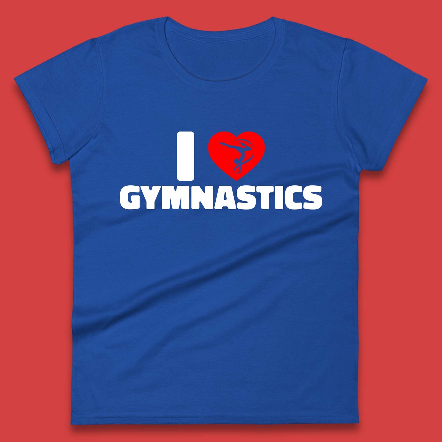 I Love Gymnastics Floor Exercises Sports Heart Gymnast Gymnastics Lover Womens Tee Top