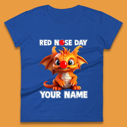 Personalised Red Nose Day Dragon Womens T-Shirt