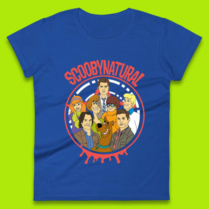Scooby-Doo Scoobynatural Mash Up Group Shot Poster Happy Halloween Womens Tee Top