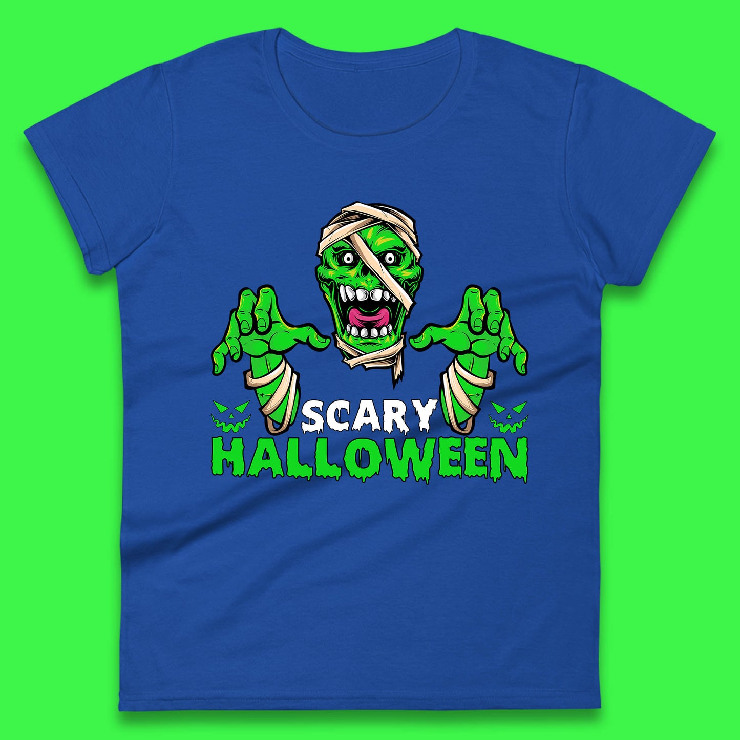 Scary Halloween Skull Zombie Mummy Horror Monster Zombie Hands Scary Vibes Womens Tee Top