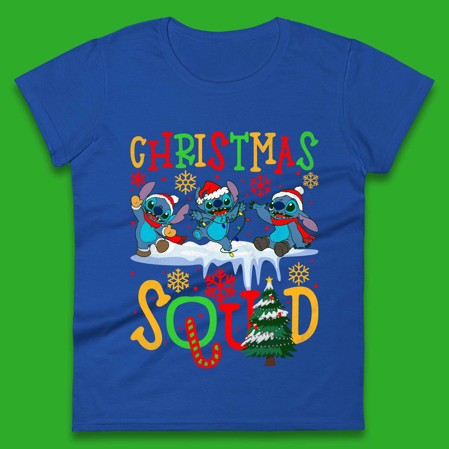 Christmas Stitch Squad Womens T-Shirt