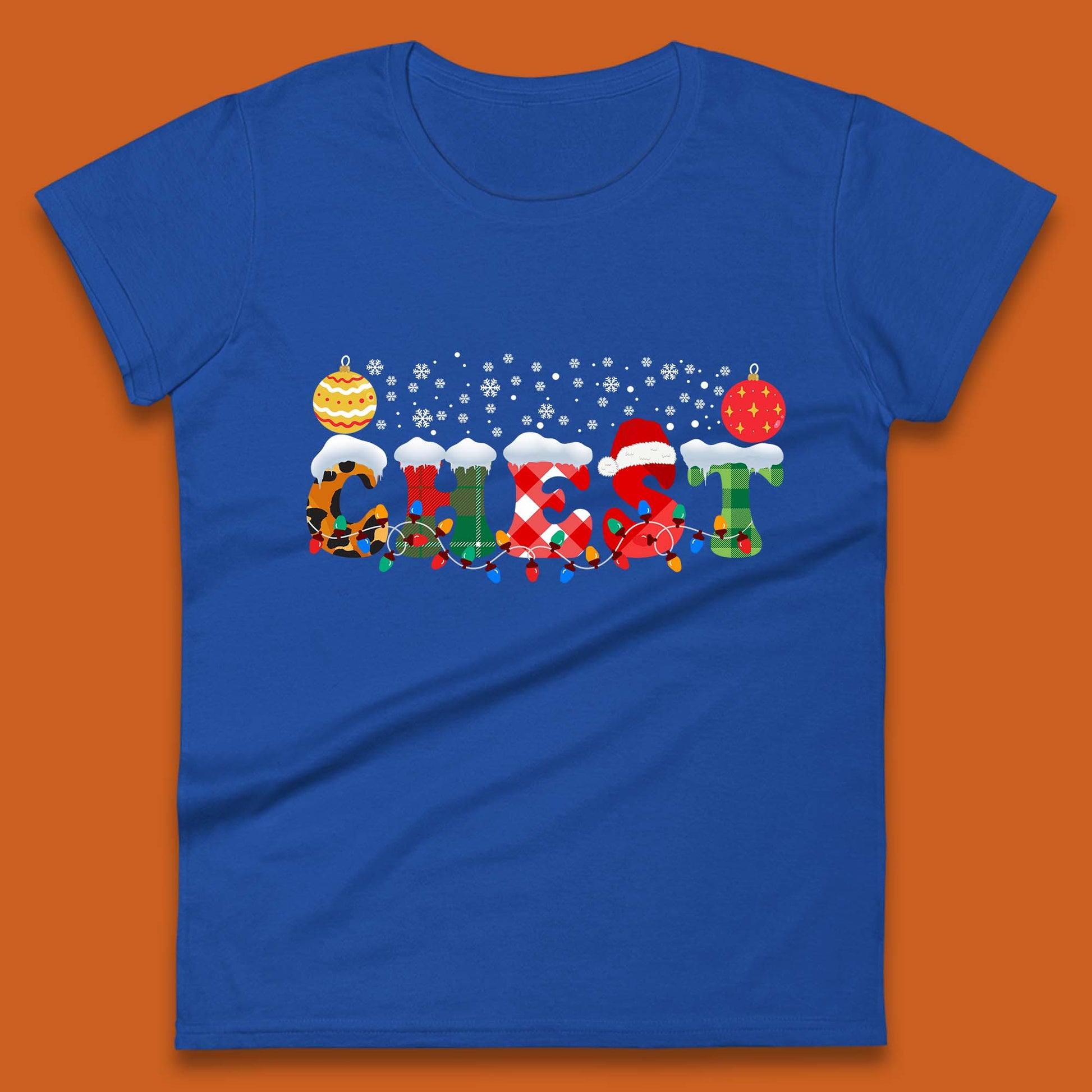 chest and nuts christmas snow winter t shirt