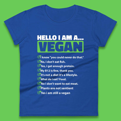 Hello I'm A Vegan Womens T-Shirt