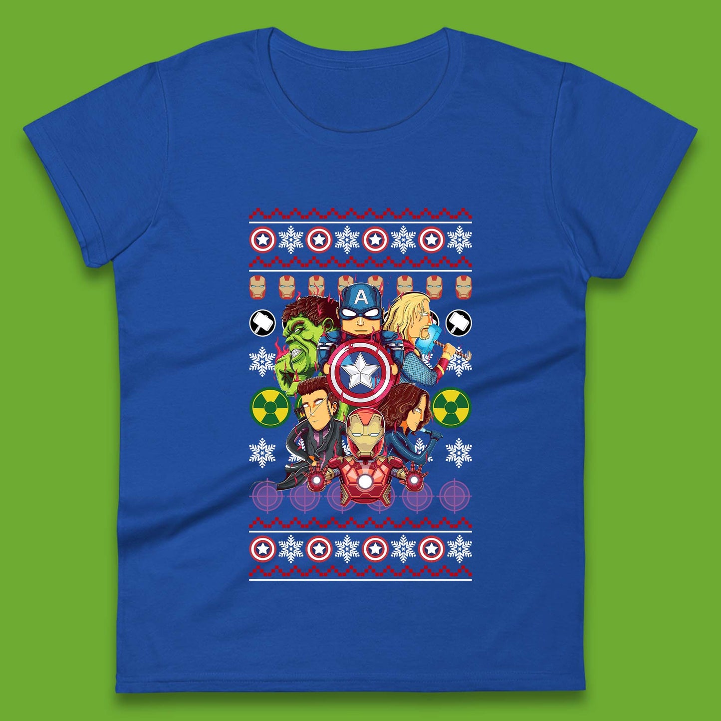 Christmas Avengers Superheroes Womens T-Shirt