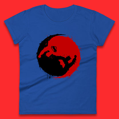 Dc Comics American Superheros Superman And Batman Fictional Movie Character Anime Yin Yang Spoof  Womens Tee Top