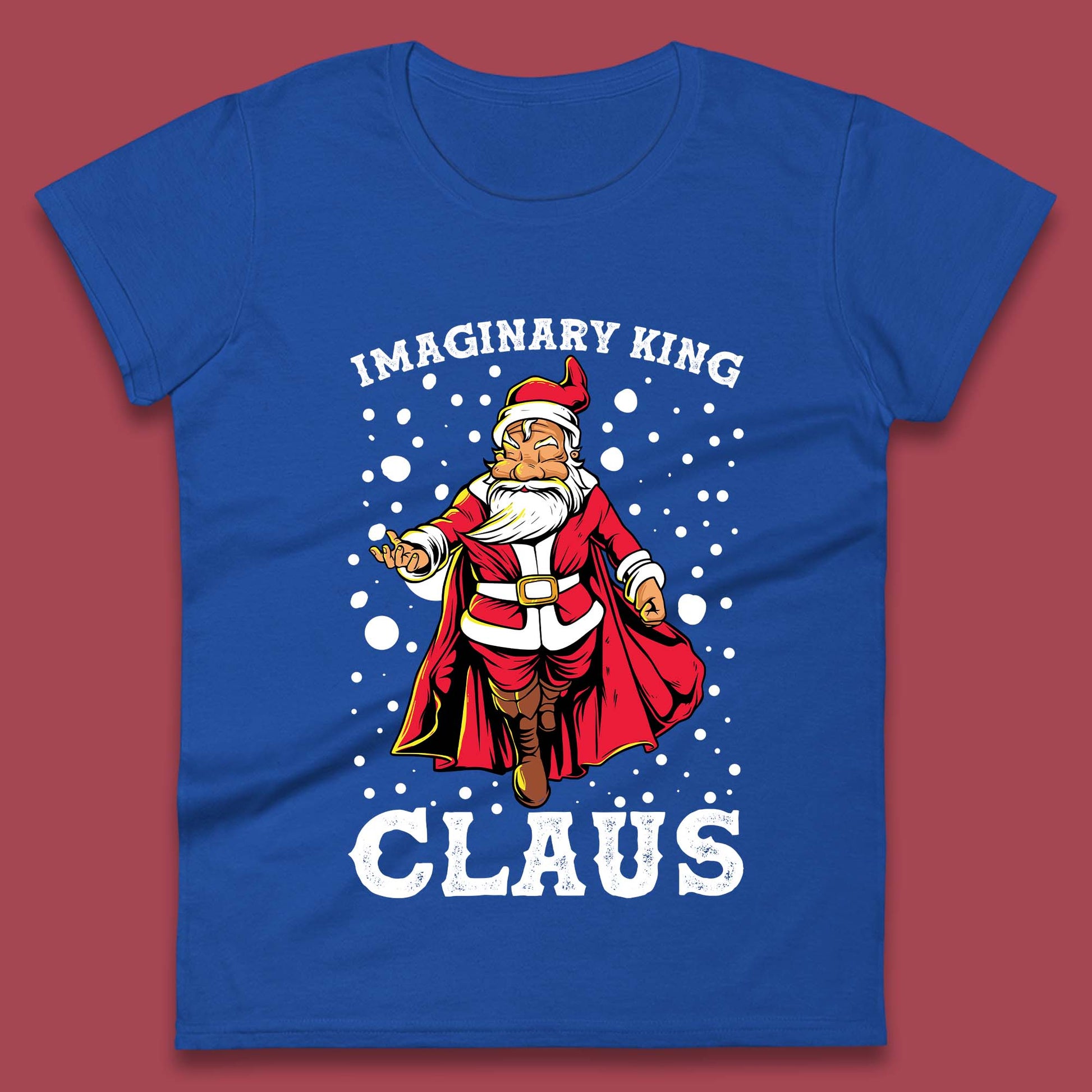 imaginary king santa christmas womens t shirt