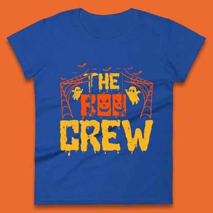 The Boo Crew Halloween Horror Spooky Boo Squad Matching Halloween Costume Womens Tee Top