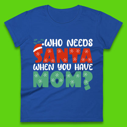 santa mom christmas womens t shirt
