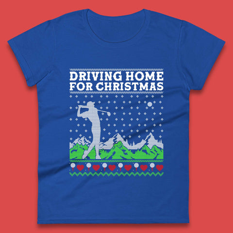 Driving Home For Christmas Golf Womens T-Shirt