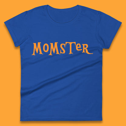 Momster Halloween Boho Halloween Monster Mom Spooky Mama Horror Scary Vibes Womens Tee Top