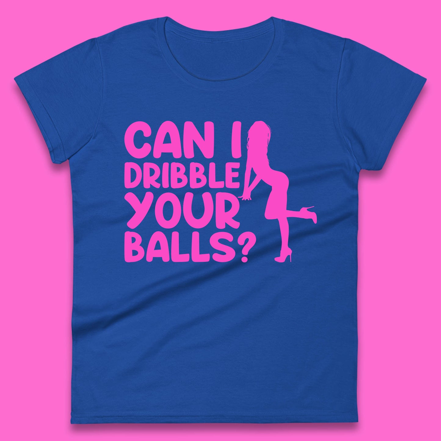 Can I Dribble You Balls? Offensive Adult Humor Gift Womens Tee Top