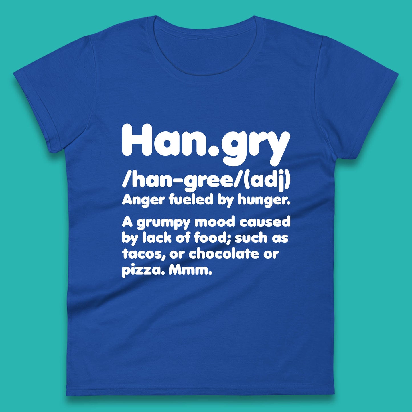 Hangry Definition Anger Fuled By Hunger Funny Kitchen Quote Womens Tee Top