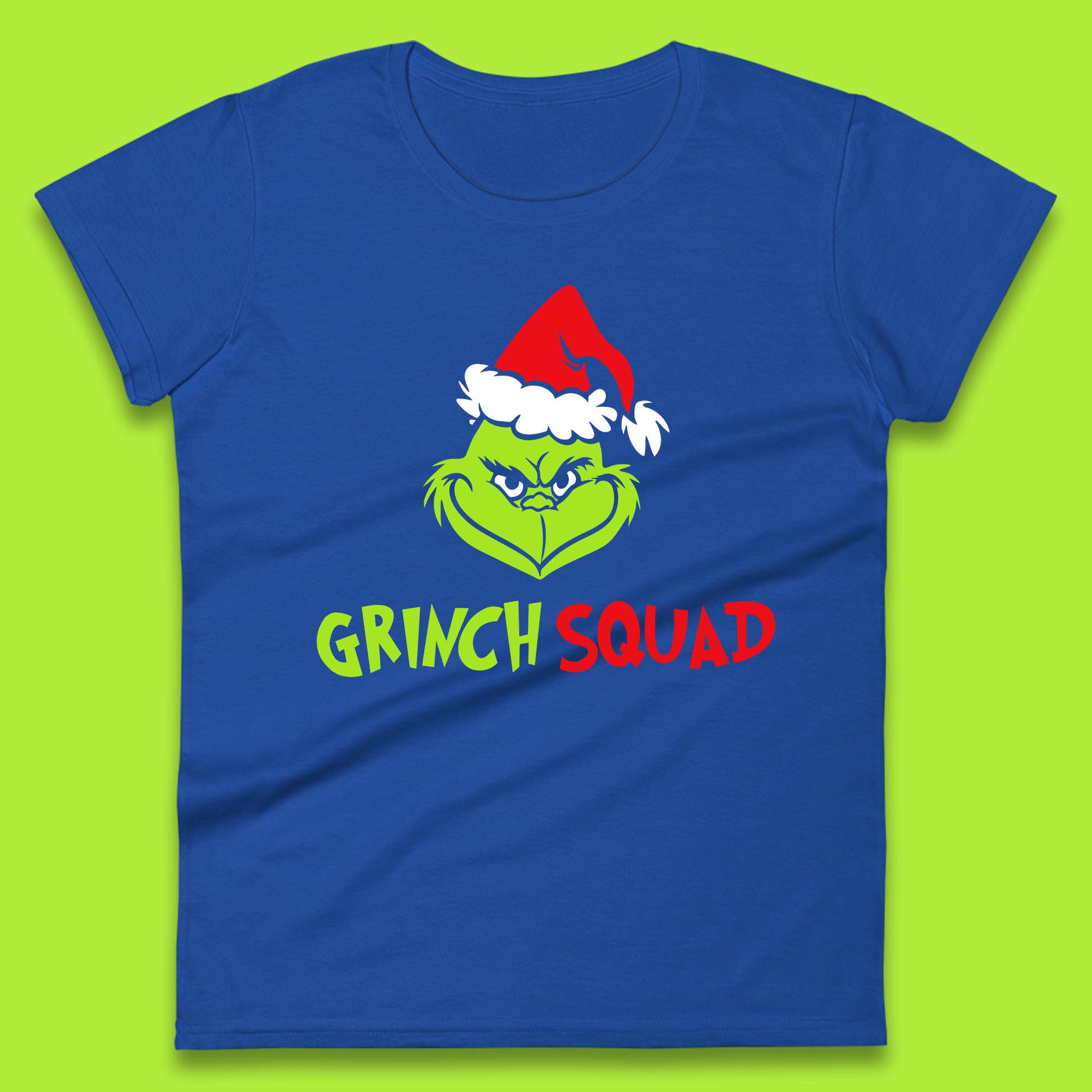 grinch squad christmas womens t shirt