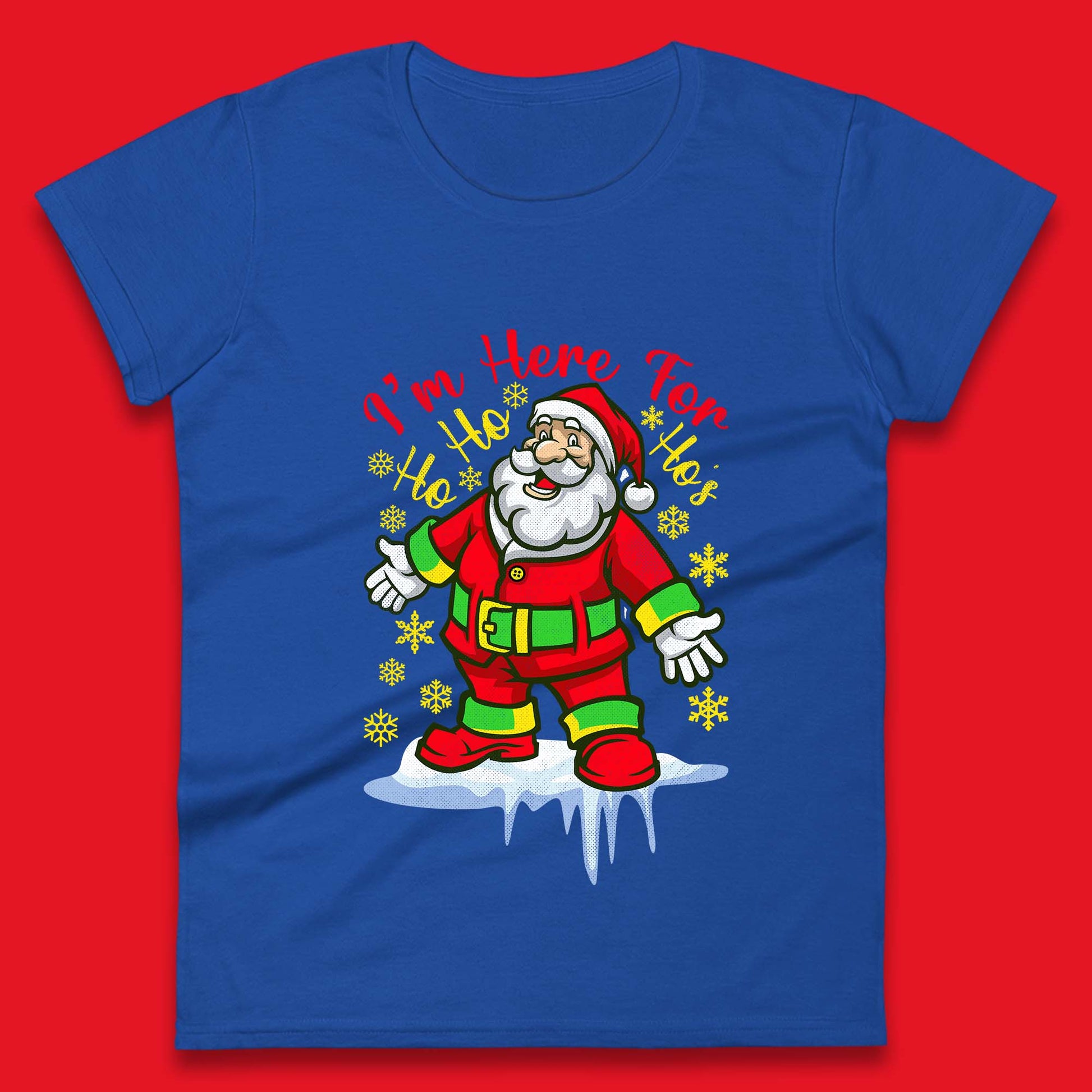 santa claus christmas womens t shirt
