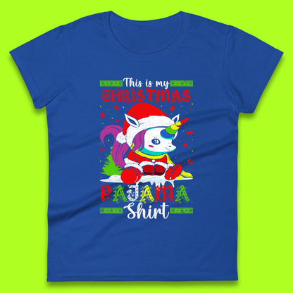 christmas unicorn santa costume womens top