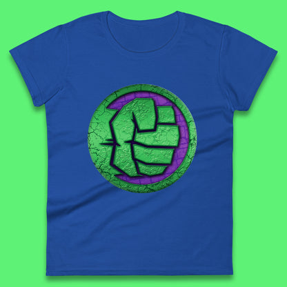 Marvels Avengers The Incredible Hulk Smash Fist Circle Logo Hulk Giant Man Hulk Superhero Movies Womens Tee Top