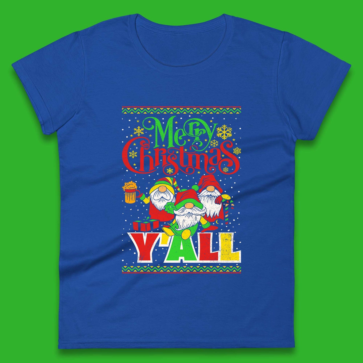 gnome christmas womens tee