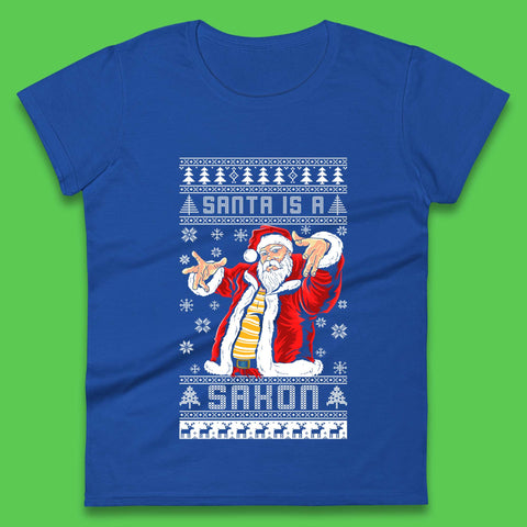 Santa is A Saxon Christmas Womens T-Shirt