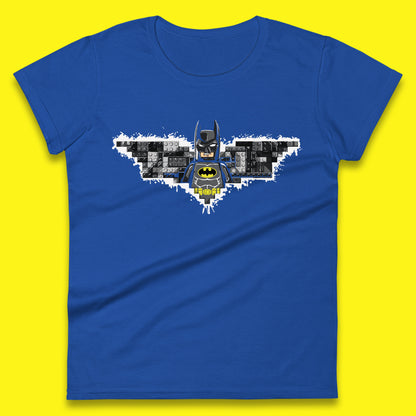 The Lego Batman Movie Superhero Building Bricks Block DC Comics Batman Master Builder Comic Book Character Womens Tee Top