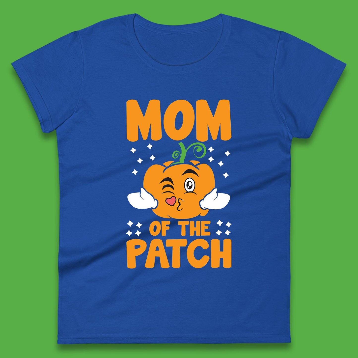 Pumpkin Mom Of The Patch Funny Halloween Gift Womens Tee Top