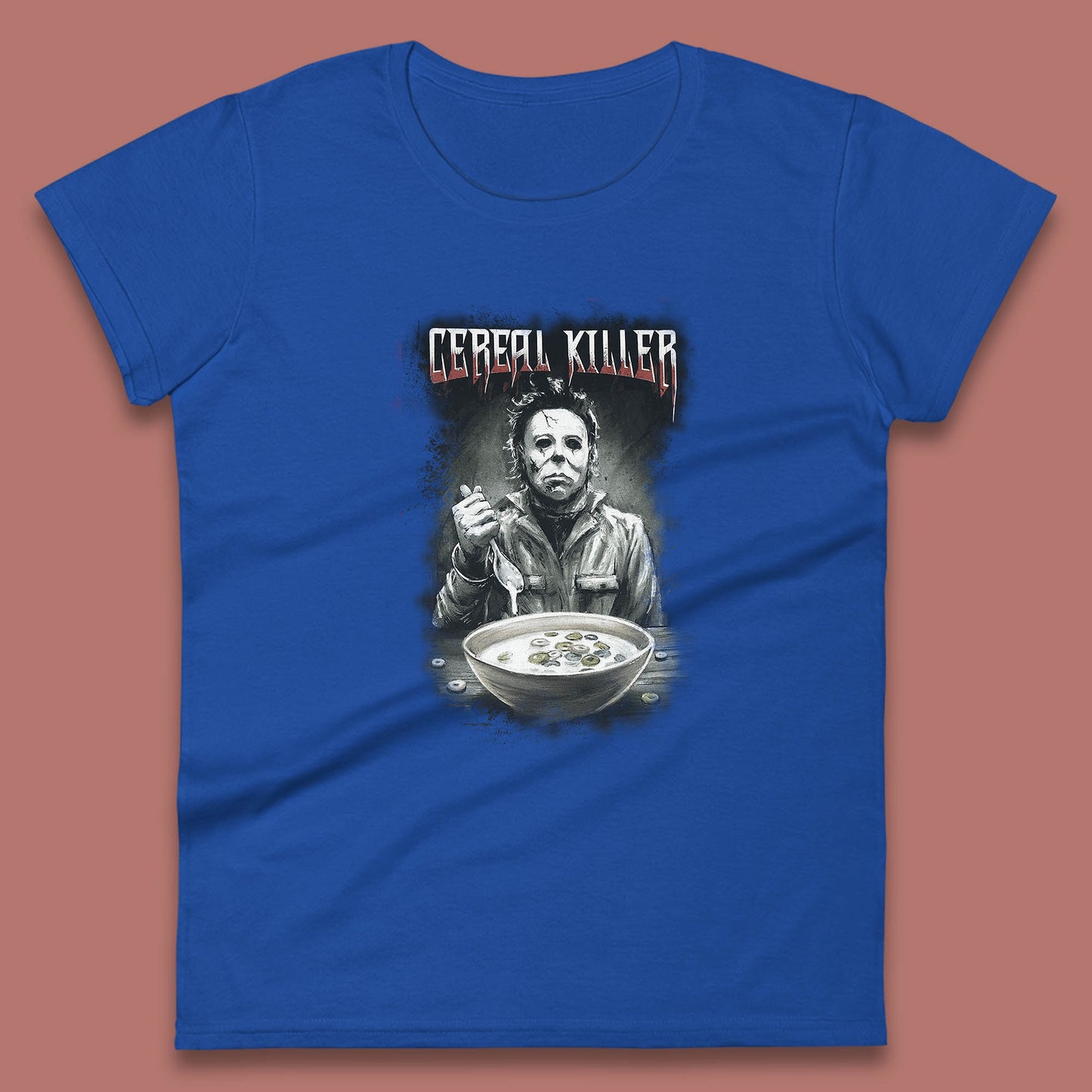 Michael Myers Cereal Killer Halloween Serial Killer Horror Movie Character Womens Tee Top