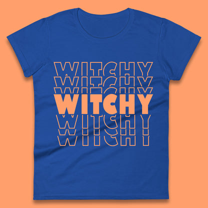 Witchy Halloween Witches Spooky Witch Vibes Witchy Aesthetic Halloween Party Womens Tee Top