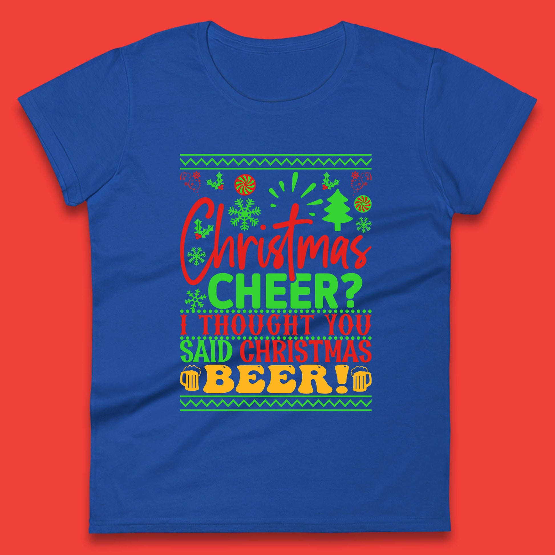 christmas cheer womens t shirt