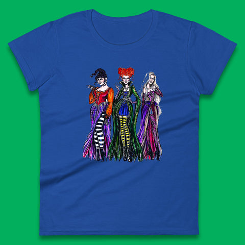 Halloween The Sanderson Sisters From Hocus Pocus Vintage Halloween Witches Womens Tee Top