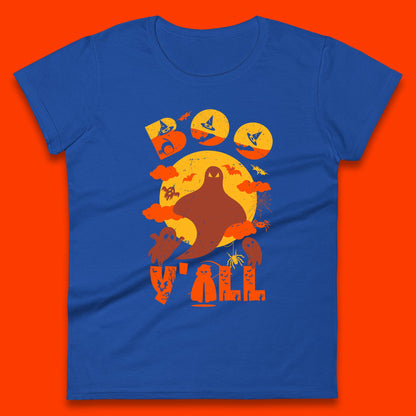 Halloween Boo Y'all Hey Boo Funny Spooky Halloween Party Womens Tee Top