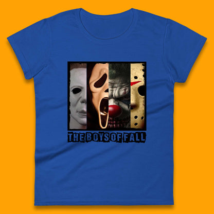 The Boys Of Fall Halloween Horror Movie Characters Friends Halloween Villians Serial Killers Womens Tee Top