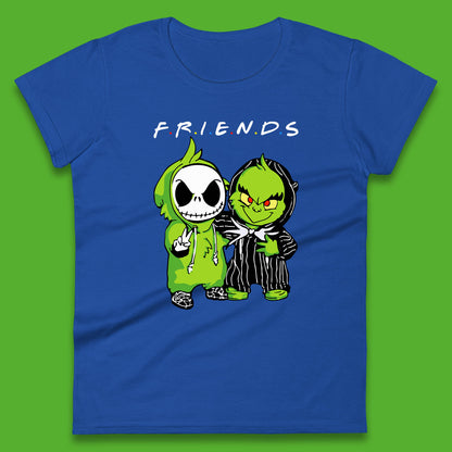 grinch and jack skellington womens tee