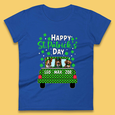 Personalised Dog St. Patrick's Day Womens T-Shirt