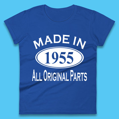 Made In 1955 All Original Parts Vintage Retro 68th Birthday Funny 68 Years Old Birthday Gift Womens Tee Top