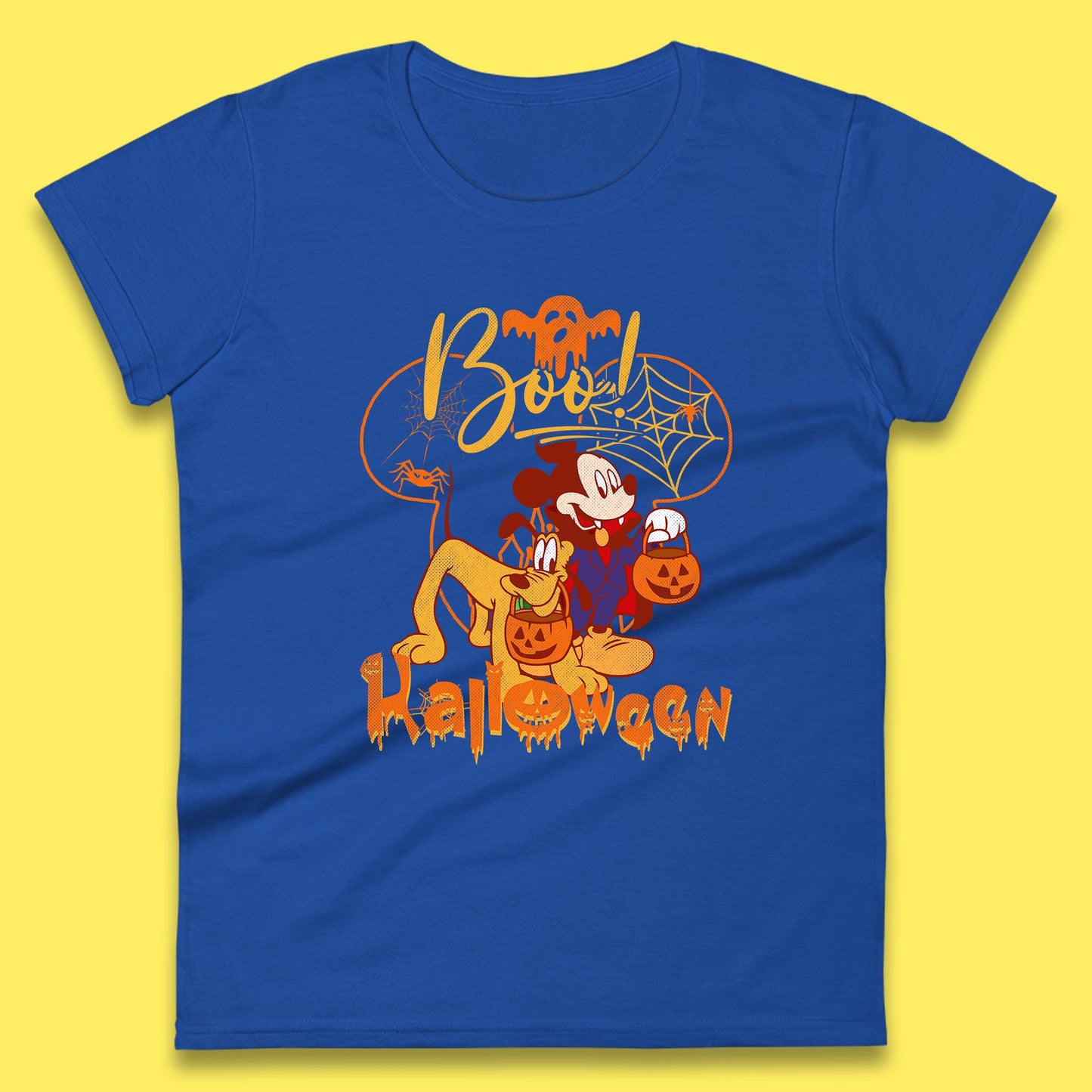 Boo Halloween Mickey Mouse And Pluto Friends Disney Halloween Disneyland Trip Womens Tee Top