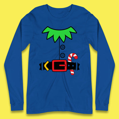 christmas elf costume long sleeve t shirt